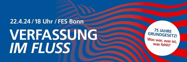 75 Jahre Grundgesetz Veranstaltungsbanner der FES