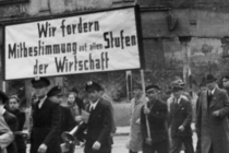 Demonstration für Mitbestimmung in der Wirtschaft