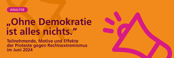 Titelbild der Studie zur Teilnehmende, motive und Effekte der Proteste gegen Rechtsextremismus im Juni 2024
