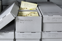 Personenkartei Darchingers in Archivkartons