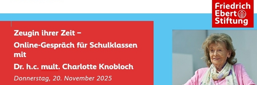Zeugin ihrer Zeit –  Online-Gespräch für Schulklassen 