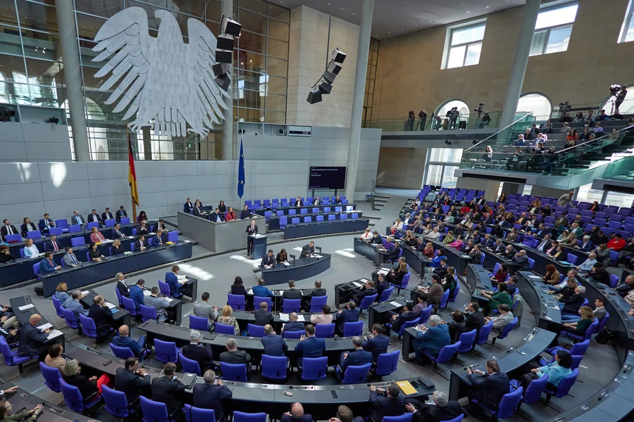 Plenarsaal des Deutschen Bundestags in einer Sitzung