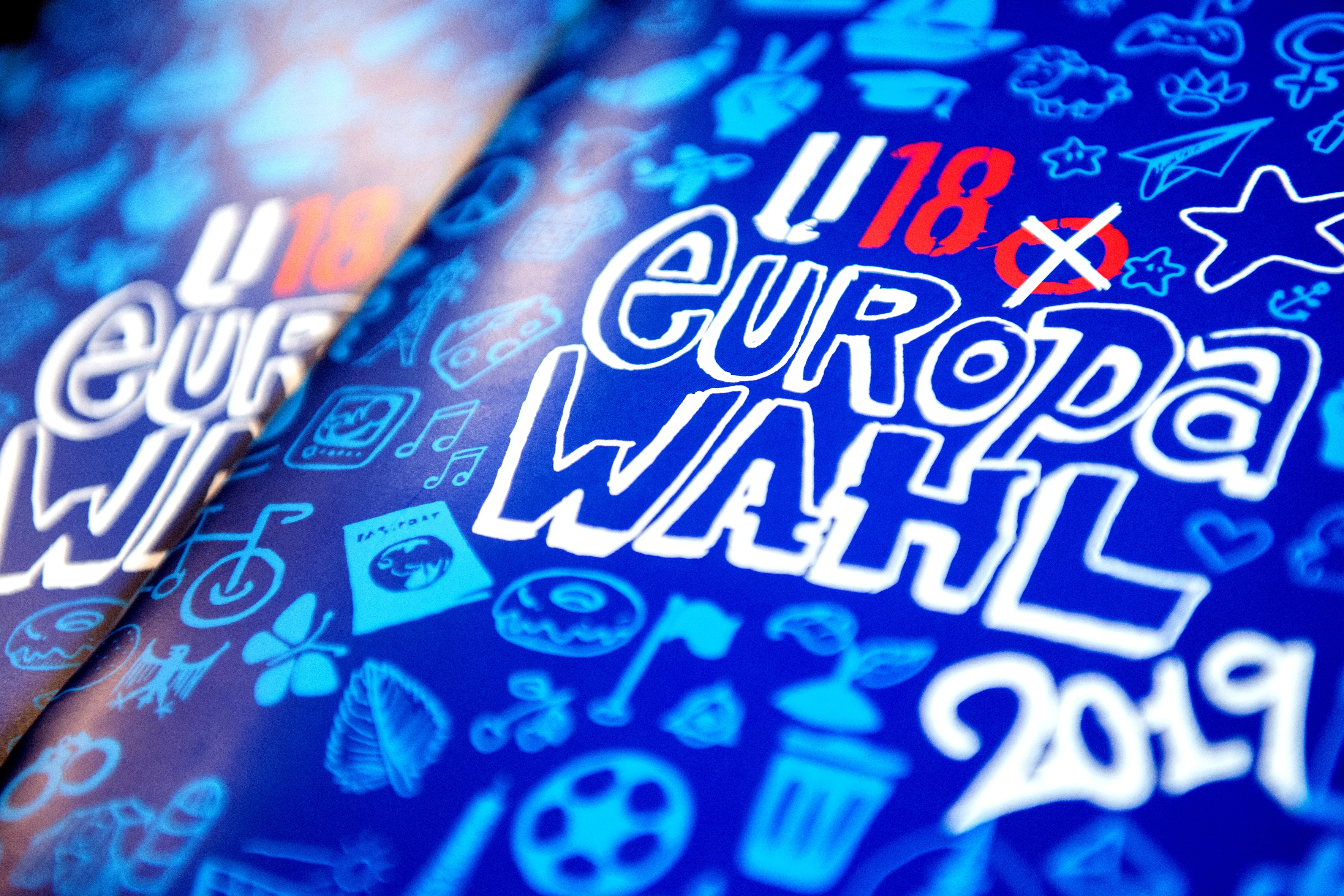 Broschüre mit der Aufschrift: U18 Europawahl 2019
