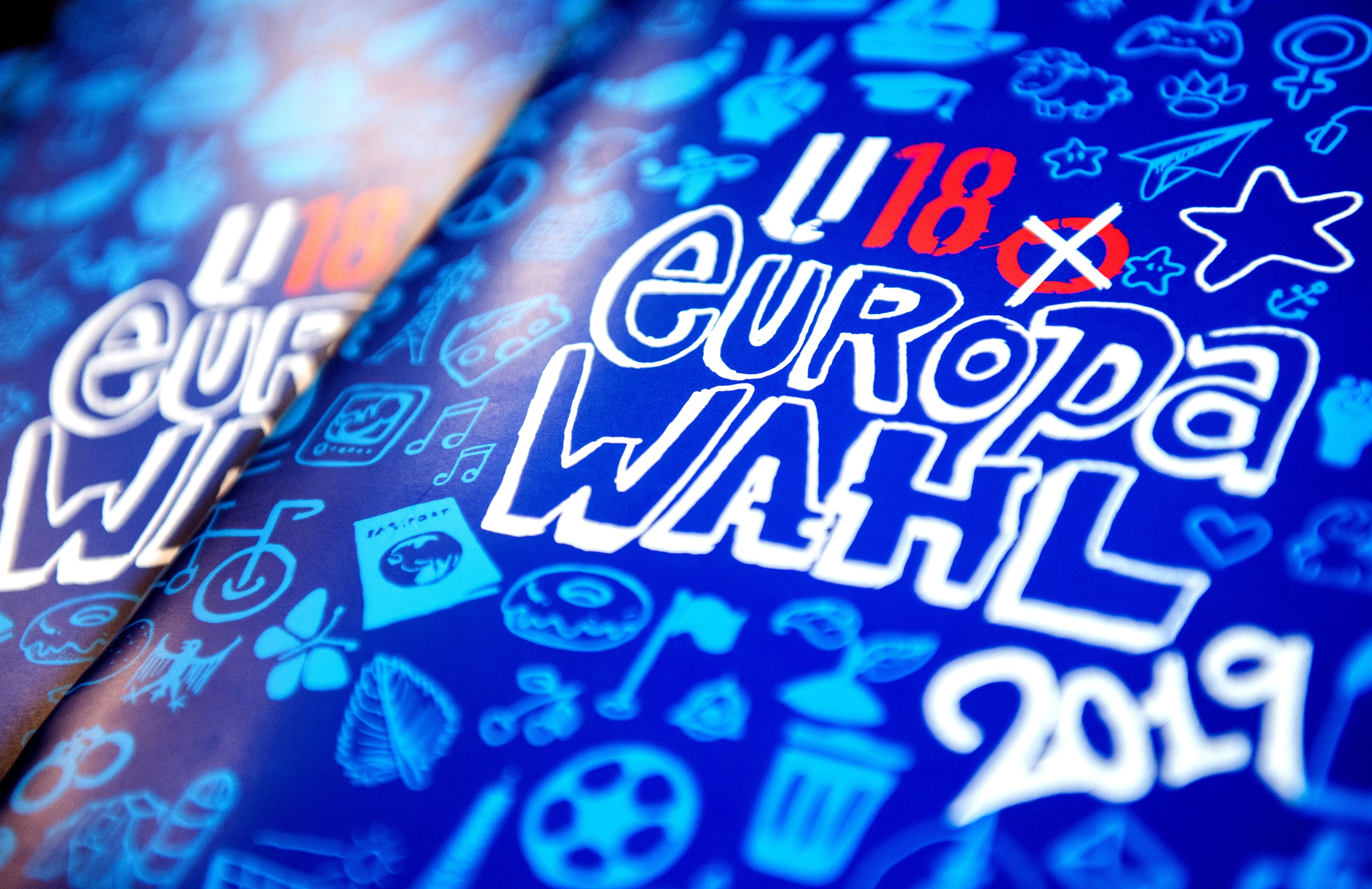 Broschüre mit der Aufschrift: U18 Europawahl 2019