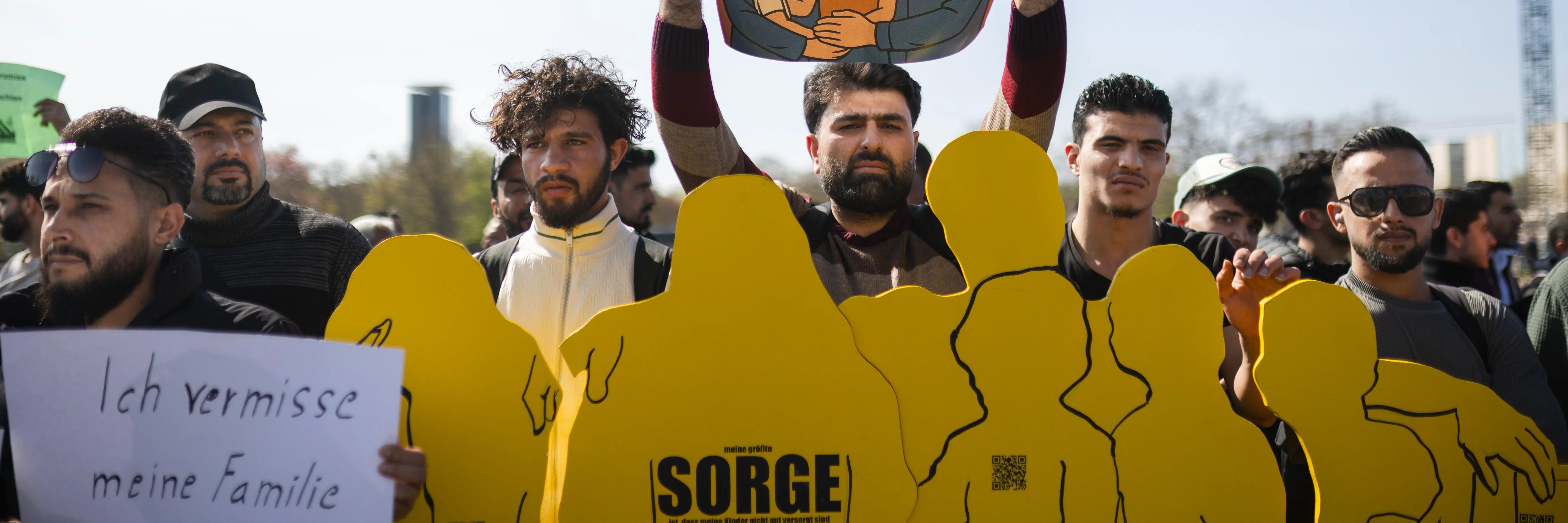 Betroffene protestieren gegen den eingeschränkten Familiennachzug