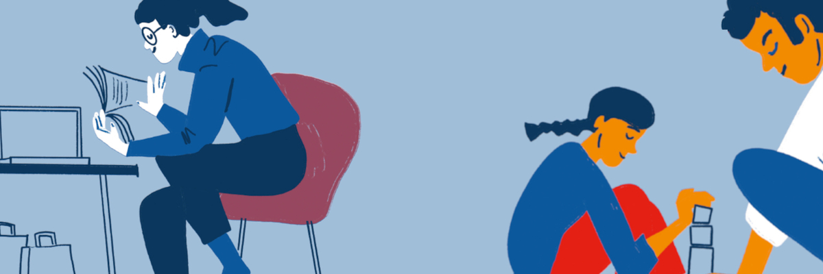 Illustration einer Familie, Titelbild der Studie