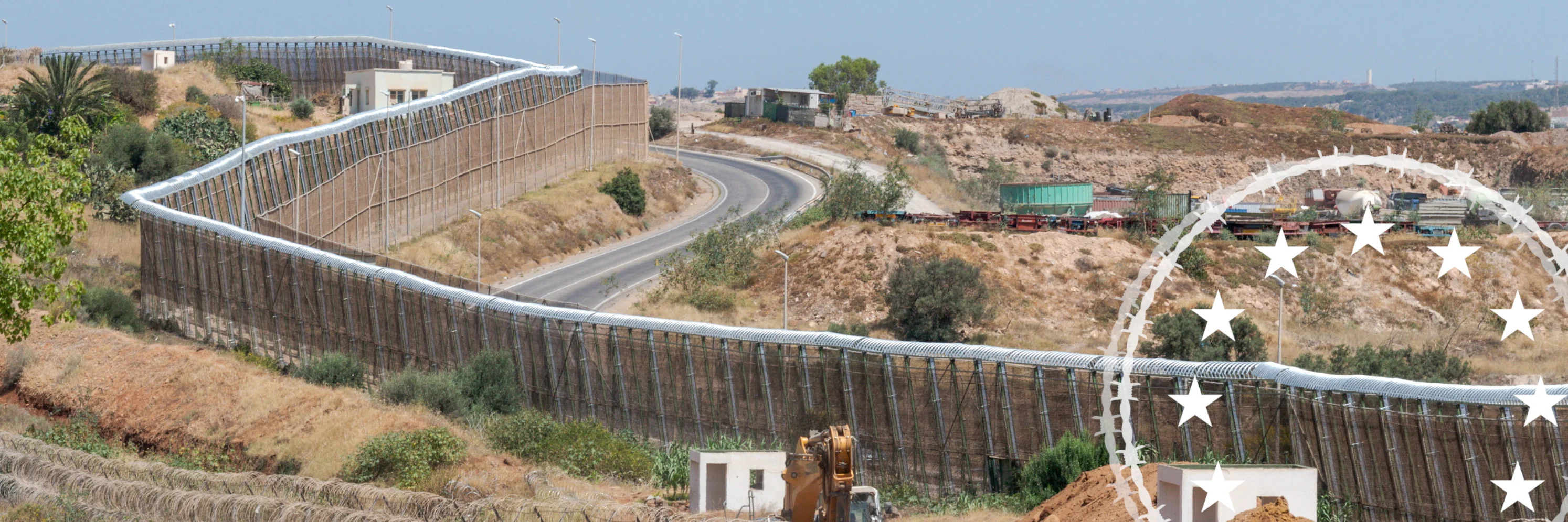 29. Juni 2022, Nador, Marokko: Blick auf die Grenze zwischen Nador und Melilla.