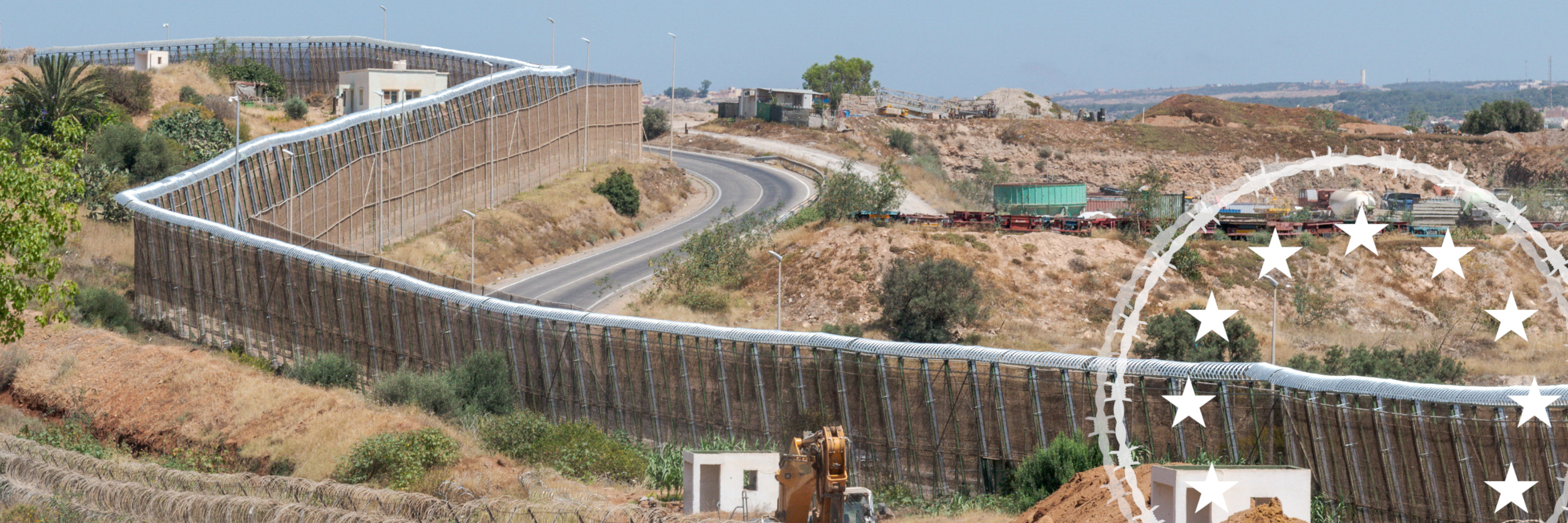 29. Juni 2022, Nador, Marokko: Blick auf die Grenze zwischen Nador und Melilla.