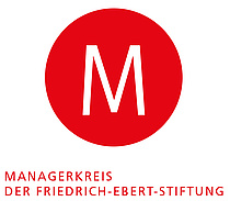 Das weiße M in einem roten Kreis steht für den Managerkreis