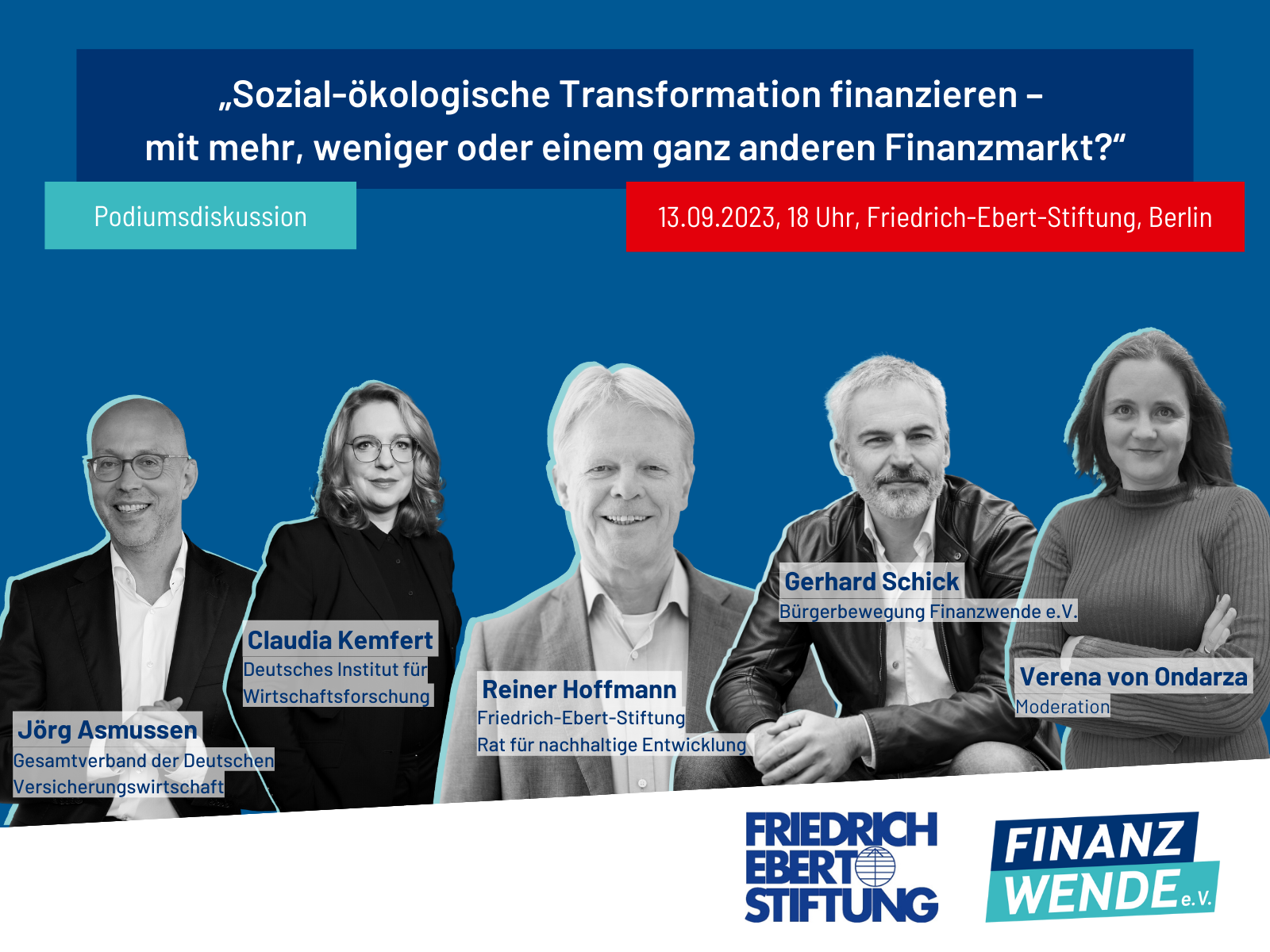 Veranstaltungsbild mit Fotos der Panelist_innen