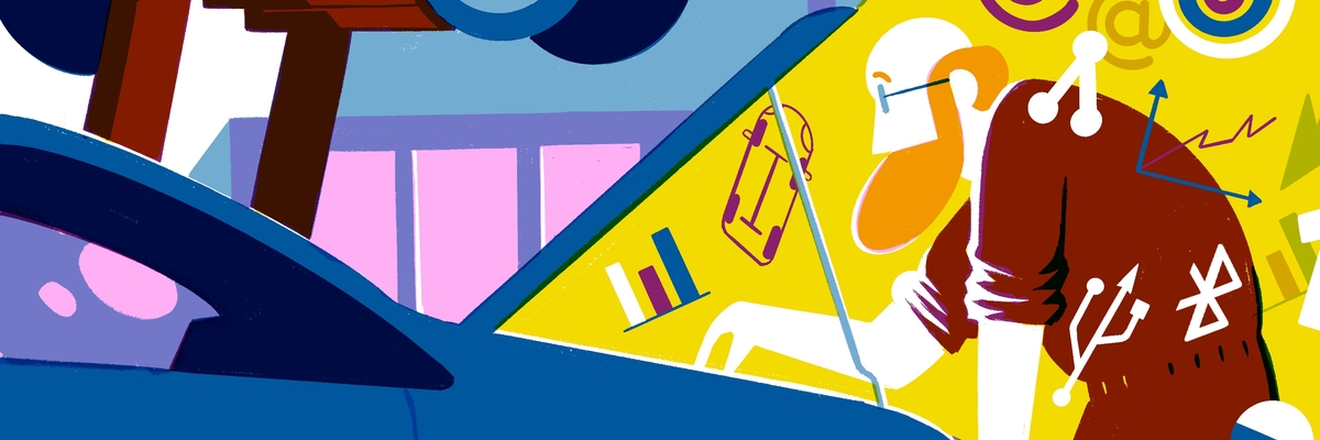 Mann, der in einer Autowerkstatt arbeitet