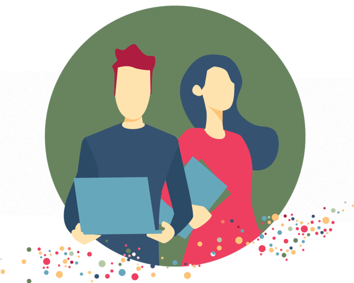 Das Bild zeigt einen jungen Mann und eine junge Frau