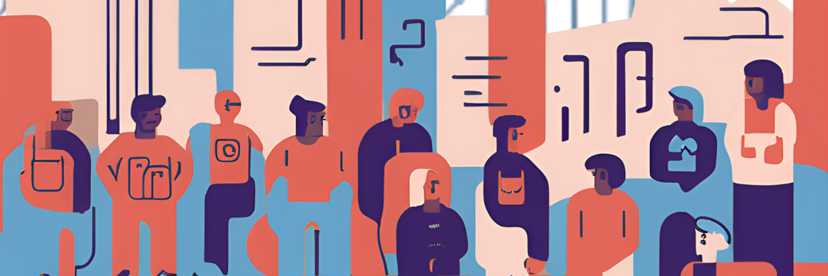 Menschen die sich an den Händen halten.