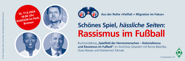 Ankündigung der Veranstaltung mit Bilderporträt den Referenten