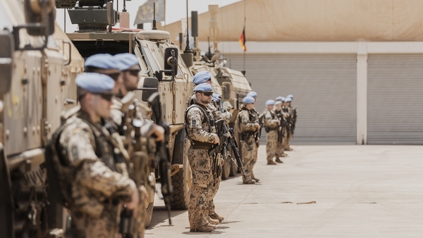 Soldaten der Bundeswehr, aufgenommen im Camp Castor in Gao, 12.04.2022.