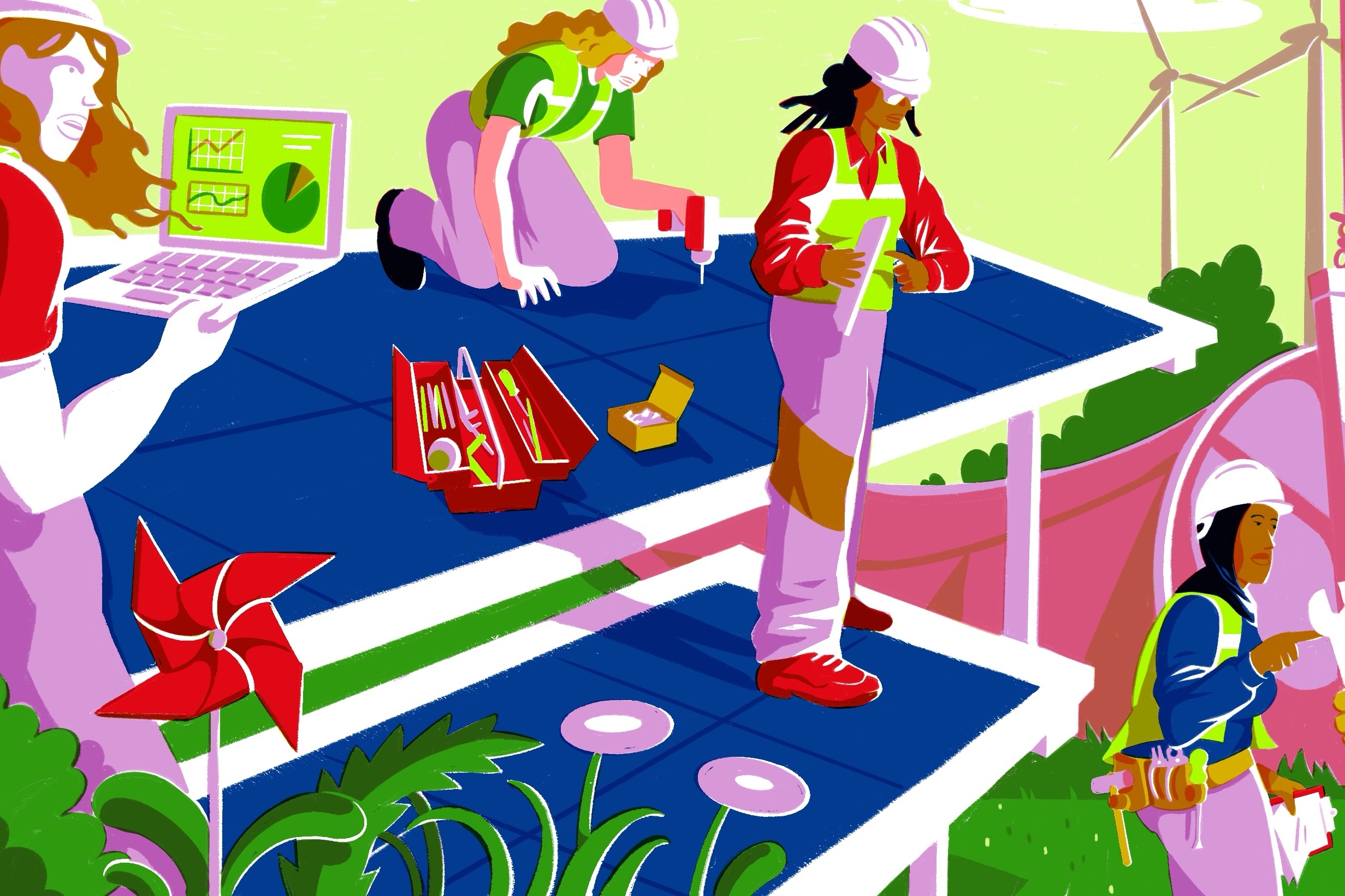 Illustration Projekt feminsitische Energiewende 