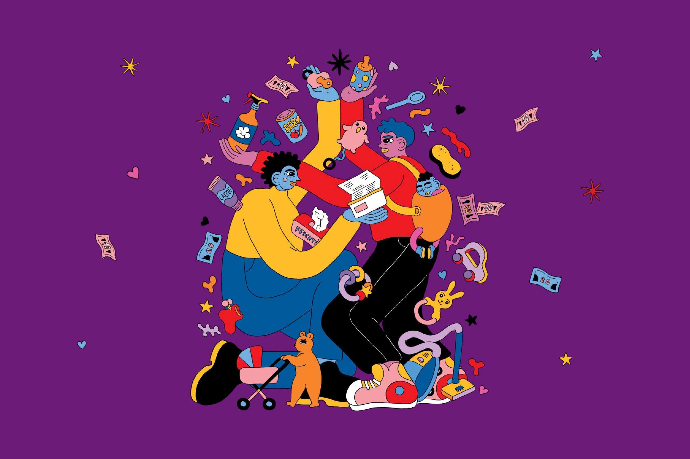Illustration zur Studie Elterngeld