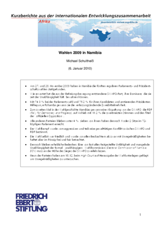 Wahlen 2009 in Namibia