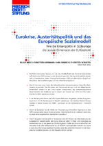 Eurokrise, Austeritätspolitik und das Europäische Sozialmodell