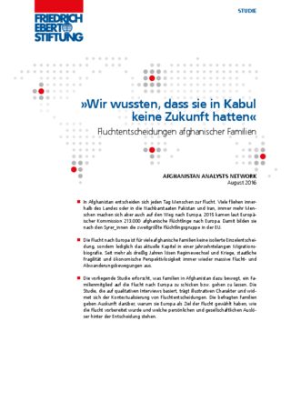 "Wir wussten, dass sie in Kabul keine Zukunft hatten"