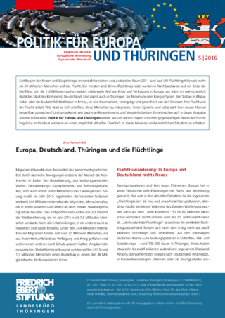 Politik für Europa und Thüringen - Europa, Deutschland, Thüringen und die Flüchtlinge