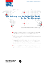 Zur Haftung von Sozialauditor ̲ innen in der Textilindustrie