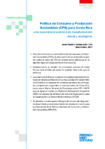 Política de consumo y producción sostenibles (CPS) para Costa Rica