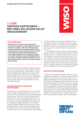 Digitaler Kapitalismus - wie China das Silicon Valley herausfordert