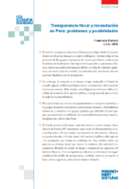 Transparencia fiscal y recaudación en Perú