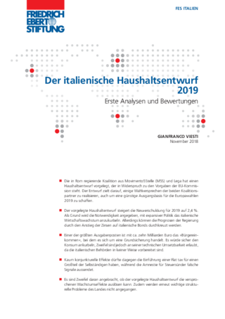 Der italienische Haushaltsentwurf 2019
