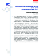 Extractivismo en Bolivia en el periodo 2000-2014
