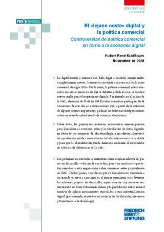 El "lejano oeste" digital y la política comercial