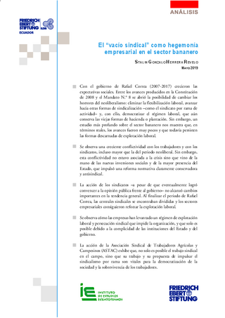 El "vacío sindical" como hegemonía empresarial en el sector bananero