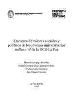 Encuesta de valores sociales y políticos de los jóvenes universitarios millennial de la UCB-La Paz