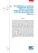 Peace-making as a long-term struggle over the social contract in Colombia