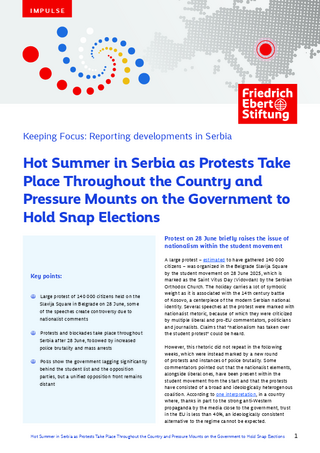 Hot summer in Serbia as protests take place throughout the country and pressure mounts on the government to hold snap elections