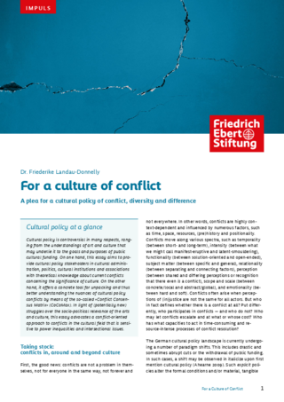 For a culture of conflict