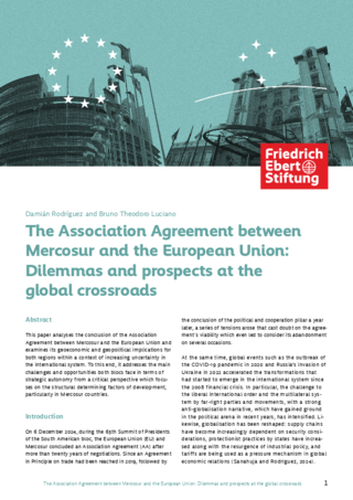 The association agreement between Mercosur and the European Union