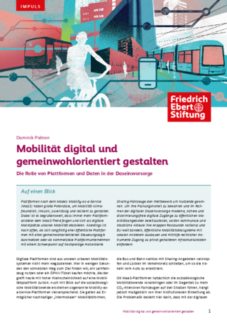 Mobilität digital und gemeinwohlorientiert gestalten