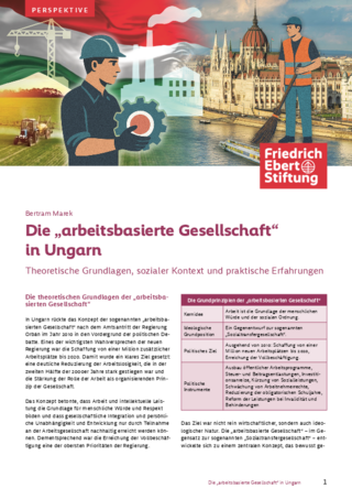 Die "arbeitsbasierte Gesellschaft" in Ungarn