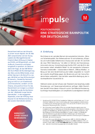 Positionspapier: Eine strategische Bahnpolitik für Deutschland