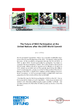 The future of NGO participation at the United Nations after the 2005 World Summit